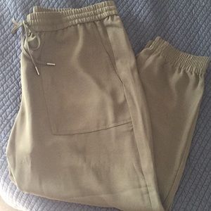 NWOT Ann Taylor army green dressy joggers